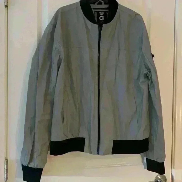 FRIED-DENIM Mens Reflector Jacket with Zipper and Pockets - Picture 2 of 7